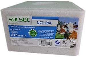 Solsel Leckstein Salzleckstein 5 kg für Rinder Schafe Pferde Wild Ziegen (2X 5kg GP 1,06€/kg)