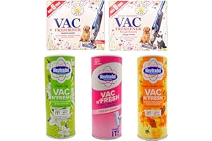 Carpet Freshener Bundle Curated By Kobus - Includes 3x Shake N Vac Fragranced Carpet Freshener and 12x Fragranced Vac Freshener - Premium Carpet Deodoriser, Shake and Vac, Shake N Vac Carpet Freshener