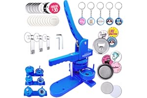 Nice2Have Badge Maker Machine Multiple Sizes 25-32-58mm (500 Badges,15 Bottle Openers,15 Fridge Magnets,15 Keychain Buttons, 500+ Free Designs,3 Circle Cutters) – Badge Making Kit