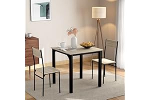 ModernLuxe Esszimmergruppe mit 2 stühlen Sitzgruppe Küche Küchentisch Holztisch Balkontisch im Industrial-Look für Balkon & Esszimmer & Wohnzimmer (Holzfarbe)