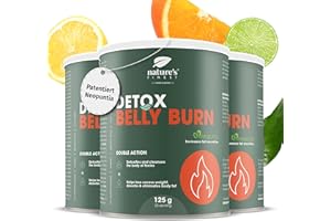 ‎NATURE'S FINEST BY NUTRISSLIM Nature's Finest by Nutrisslim Detox Belly Burn: Abnehmmittel und Entgiftung Pulver Mit Curcuma, Mariendistel und Artischocken Extrakt Hochdosiert