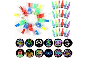 CHENBOOW Lumières de Doigt,36 Pièces Finger Lights,Bagues Lumineuses,Lumière de Doigt,LED Lumière Doigt Anneau Lumière,pour Le Carnaval,Mardi Gras,SoiréE à Thème,Halloween