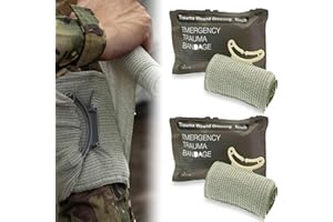 CIMVIDI 6" Vendaje Israelí, Vendaje de Emergencia Israelí, Torniquetes de Primeros Auxilios, Sellado de Vacío Estéril Médico para heridas, Médico, Estéril, Cajas de vendaje médico (2 PCS)