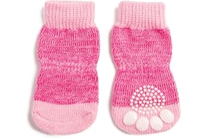 Akopawon - 4 Piezas Calcetines Antideslizantes para Perros y Gatos - Protectores para Patas para Uso en Interior y Control de Tracción con Refuerzo de Goma, Talla S a 3XL para Animales de 1 a 22,5 kg