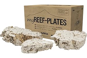 ARKA Aquatics MyReef-Plates Plaques en Pierre de récif Naturelle, Convient également pour Les Aquariums Cichliden, hautement poreux, sans substances nocives (découpe des 2 côtés)
