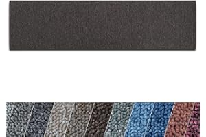 casa pura Carpet Runner for Hallway - Non-Slip Kitchen Runners Made to Measure | Action-Backed Runner Rugs | Matching Stair Treads | Dark Brown - 80 x 500 cm