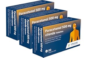Vitenda Paracetamol 500 mg Tabletten 3x20 Stück - Der gut verträgliche Klassiker hilft gegen Schmerzen und Fieber