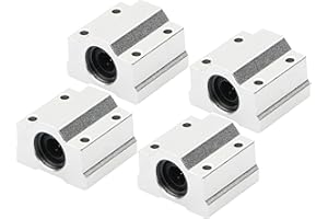 SWHSTORE 34mm Length SC8UU Linear Motion Ball Bearing CNC Slide Unit Bushing Linear Roller Pack of 4