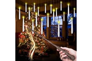 CHLDYCST Wiszące świece z różdżką LED, bezpłomieniowe, latające świece dla dzieci, nastolatków, na urodziny, Boże Narodzenie, wesele, imprezę, Halloween, dekoracja (10 sztuk)