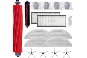 ‎HOME TIMES Home Times Zubehör-Set für Roborock S7 Pro Ultra/Roborock S7 MaxV Ultra, 1 Walzenbürste, 1 selbstreinigende Bürste, 2 Hepa-Filter, 4 Seitenbürste, 4 Wischtücher, 4 Staubbeutel