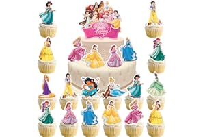 HEARTSKING Prinzessinnen Geburtstagsdeko, 13 Pcs Prinzessinnen Tortendeko Geburtstag Happy Birthday Tortendeko Geschenke Schulkind Cake Topper Tortendeko Geburtstag Deko Geburtstag für Mädchen Jungen Kinder
