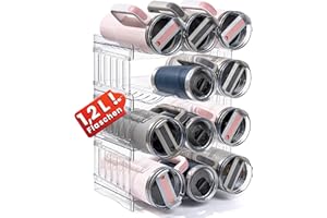 ‎GRACENAL Gracenal Stapelbar Flaschenregal, Flaschenhalter für Küche Schrank Flaschen Organizer, Kühlschrank Getränke Organizer, 4 Schichten Stanley Cup Zubehör für 1,2L Flaschen