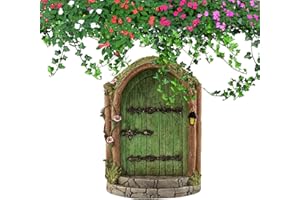 YOEYANG Ailopta Porta delle Fate in Miniatura, Kit Porta delle Fate da Giardino per La Decorazione Dell'albero, Porta degli Elfi delle Fate in Miniatura delle Porte delle Fate in Legno per Esterni, 108cm