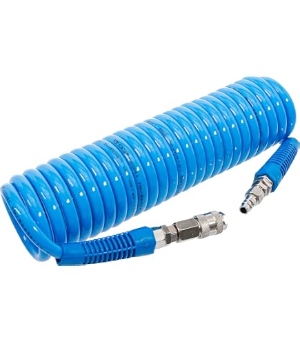 Poppstar PVC Druckluftschlauch 6/12mm, 20m lang, Schnellkupplung