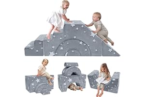 ‎MEMORECOOL MeMoreCool Modulares Kindersofa aus Schaumstoff, Ausklappbares Kinderzimmermöbel mit Sitz- und Liegefunktion, Weiches Mini Sofa mit abnehmbarem Bezug