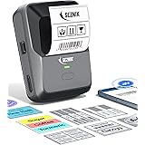 SEZNIK Josh Bluetooth Thermal Label Printer | Inkless Mini Rechargeable | MRP, Barcode, Excel File Print | Cloud, Mobile, Desktop | Jewellery, Round Labels | 2-inch Print | Free App | 1 Year Warranty: 