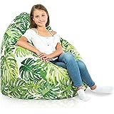 Italpouf Pouf Poltrona Sacco XL, Grande, Pouf per adulti e bambini, Pouf da Salone, Pieno di Pallini di Polistirolo, Sfoderab