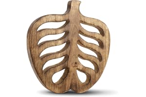 THE GREAT INDIAN BAZAAR Dessous de Plat en Bois Fait à la Main pour Plats Chauds, Plats et casseroles, pour Cuisine et Salle à Manger, décoration de Table, résistant à la Chaleur, Sculptures décoratives rustiques, 20 cm