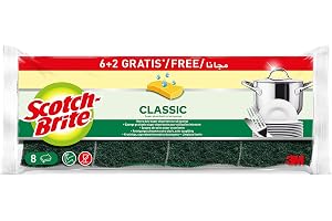 Scotch-Brite Classic Scrub Svamp, 6+2 gratis stycken i förpackningen