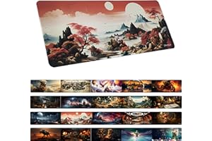 TRAVLN 70x30 cm Desk Mat| Premium Desk Pad Large | 3mm Thick Large Mouse Mat Mouse Pad | Desk Pad Protector for Office and Home | Laptop Desk Writing Pad Blotter Pad (Ukiyo-e Landscape)
