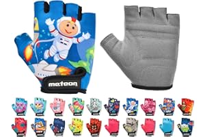 METEOR Rękawiczki Rowerowe Dla Dzieci Bike Gel BMX Chłopięce i Dziewczęce Ultra Oddychające Antypoślizgowe Do Jazdy Na Rowerze Amortyzuje Wstrząsy Kolarstwo Górskie Szosowe Aktywność Na Świeżym Powietrzu