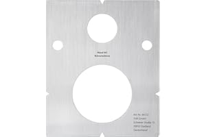 THR INDUSTRIEPRODUKTE Bohrschablone Wand WC für Vorwandsysteme Anzeichenschablone Edelstahl Profi Qualität für Fliesen