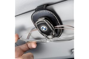 WUIOYNF für BMW Auto Brillenhalter, Sonnenbrillenhalter für BMW 1 3 5 6 Series X1 X3 X7 X5 X6 Z4 7 M Series, Brillenhalterung für Auto Sonnenblende, Schwarz