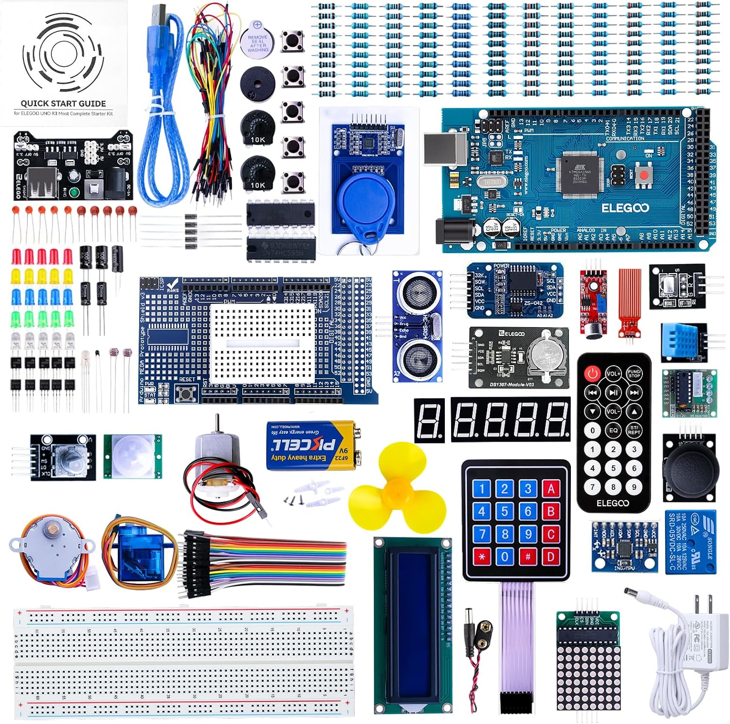 ELEGOO Mega R3 Project The Most Complete Ultimate Starter Kit Barebone PCs Compatible with Arduino IDE with Tutorial