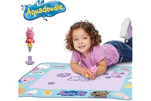 Aquadoodle Peppa Pig Water Doodle Mat, Official Tomy No Mess Colouring and Drawing Game, Suitable for Toddlers and Children - Boys and Girls 18 Months, 2, 3, 4+ Year Olds