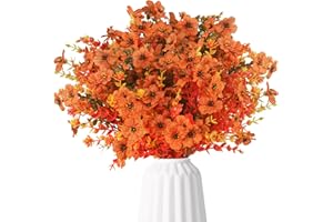 INSANYJ 8PCS Bouquet Automne Artificielle, Fleurs Artificielles Deco, Fleur Branche Decoration Automne pour Automne, Fête, Table et Décorations Intérieur et Extérieur