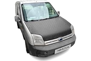 NIMOVA Front Diamond Effect Black Full Bonnet Bra Cover Protector Guard For Ford Transit Connect 2002-2013 Models