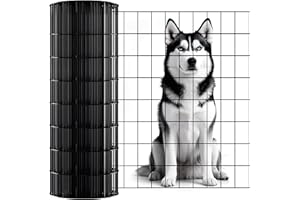 ARIFARO PVC Coated Welded Wire Fence (2ft x 50ft) 2 Inch x 3 Inch 16GA Garden Fence for Dog Roll Vinyl Coating Metal Wire Mesh for Chicken,Deer,Rabbit,and Other Small Animals