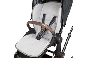 baby idea Babysanity® Morbido Riduttore Copri Passeggino Universale Materassino Neonato Soffice Imbottitura Rivestimento Spugna Di Cotone 100% Bordatura Copertura Laterale - Made in Italy - (Grigio)