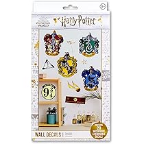 Stickers Muraux Harry Potter - 20 Autocollants Amovibles Imperméables - Déco Chambre Officielle Licence