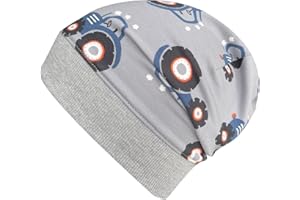 Wollhuhn Bonnet écologique pour garçon - Tracteur - Gris - 20170809