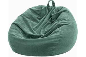 Nobildonna 3 ft Bean Bag Chair Cover (No Filler) for Adults and Kids, 300L Extra Large Stuffed Animal Storage Bean Bag Washable Soft Premium Corduroy Stuffable Bean Bag Cover