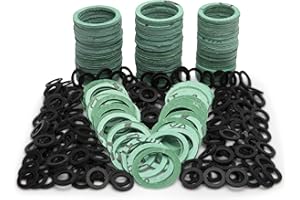 VARGORT Guarnizioni piatte in sette tipi rondelle gomma/kit guarnizioni idrauliche,oring alta temperatura, set guarnizioni idraulici (Varie, Box 100 pezzi)