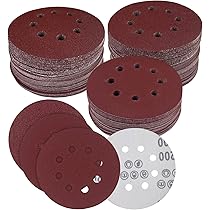 100 Dischi Abrasivi 125mm Con Velcro - Grana 40-400, Per Levigatura Legno E Metallo
