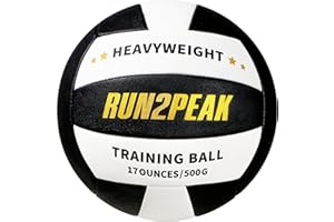 RUN2PEAK Weighted Training Volleyball Ball 0.5 kg Official Size 5 Heavyweight Setter Volleyballs for Indoor Outdoor Adult Practice Rebounder Equipment Weights Volleyball Setting Trainer