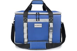 INSMEER Bolsa Térmica Grande Plegable 25L/48L con Aislamiento para el Almuerzo, con abridor de botellas y correa de hombro extraíble, 32/65 Latas para Camping/Exterior/Picnic/Playa