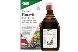 FLORADIX Salus Floravital® Fer + Plantes - Formule Liquide Anti-Fatigue Riche en Fer - Sans Levure ni Gluten - Enrichi en Vitamine C pour une Bonne Absorption - 250 ml