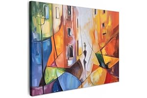 MuchoWow© Quadri Moderni Camera Da Letto 70x50 cm Foto Quadro Con Cornice Decorazioni Parete Soggiorno Stampa Su Tela Moderna Casa Salotto PosterAstratto - Arte - Pittura - Colori