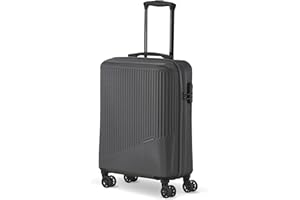 Travelite 4-Rad Handgepäck Koffer klein 34 Liter, Gepäck Serie Bali: ABS Hartschalen Trolley erfüllt IATA-Bordgepäckmaß, 55 cm