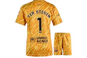 IHIMI Barcelona TER Stegen Kids Jersey #1, 2021/2022 Season, Home, Comes with Shorts and Socks Football Fans
