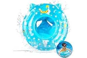 Moocuca Baby schwimmring, Schwimmsitz Kinder mit Cartoon-Print, Schwimmreifen Baby für Kinder von 6 Monaten bis 3 Jahren, Schwimmhilfe Baby für Jungen und Mädchen