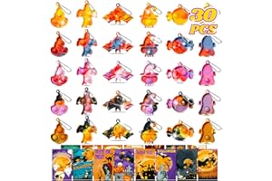 HOUT 30 PCS Halloween Party Bag Fillers for Kids: Pop Fidget Toys Sensory Keyring Gifts - Stocking Stuffers Party Favours Birthday Presents - Stress Relief Class Prizes Supplies