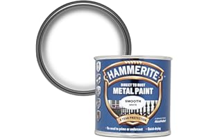 Hammerite 5084857 Direct to Rust Metal Paint - Smooth White Finish 250ML