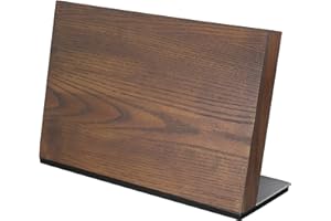 Zassenhaus STUDIO - Ceppo magnetico per coltelli da carne, coltello da taglio e altro ancora, per 8 coltelli, in legno di frassino/acciaio inox, 36 × 12,5 × 23 cm