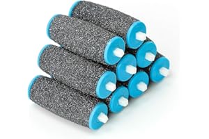 CANVALITE [Set di 9] Ricariche per Testine a Rullo di Ricambio Pedicure Ricariche, Piedino in Pomice, Ricambi per Lima Piedi, Raspa Piedi