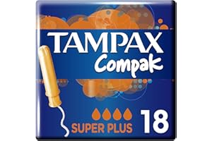 Tampax Compak Super+ Tampons mit Applikator 18x, Auslaufschutz und Diskretion, fühlen Sie sich sauber